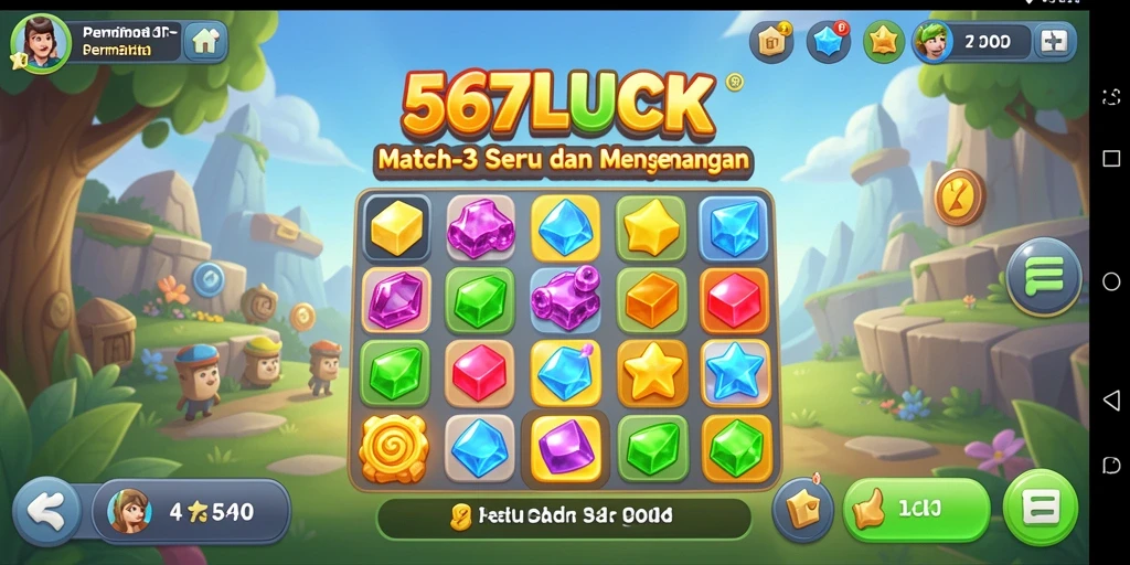 Tampilan gameplay <strong>567LUCK</strong> yang penuh warna dan menantang.