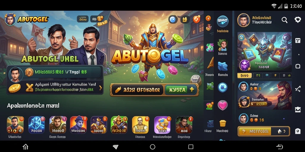 Tampilan utama ABUTOGEL dengan berbagai fitur Utility.