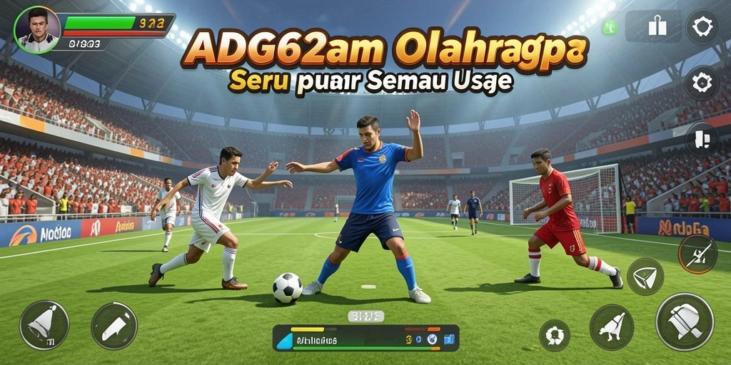 Screenshot utama ADG62 menampilkan aksi permainan olahraga yang mendebarkan.