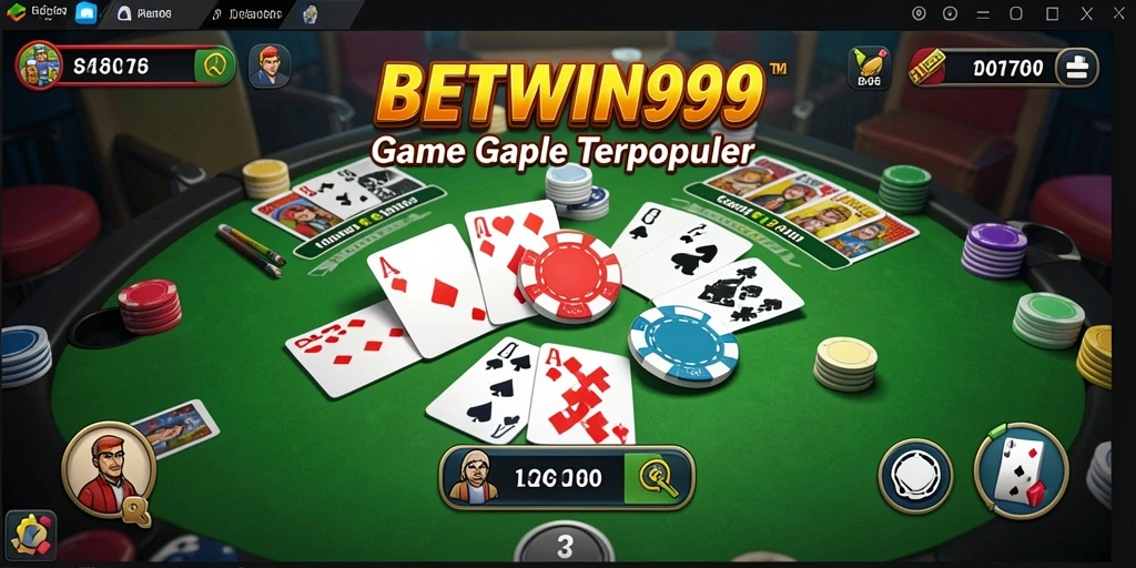 Tampilan menarik gameplay Gaple di BETWIN999.