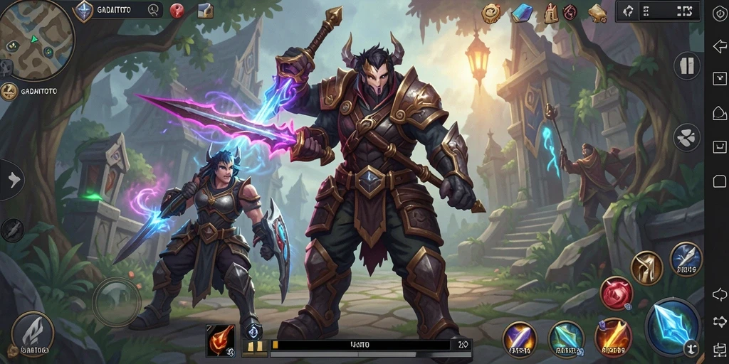Screenshot GADAITOTO menampilkan aksi pertarungan dalam dunia ARPG.