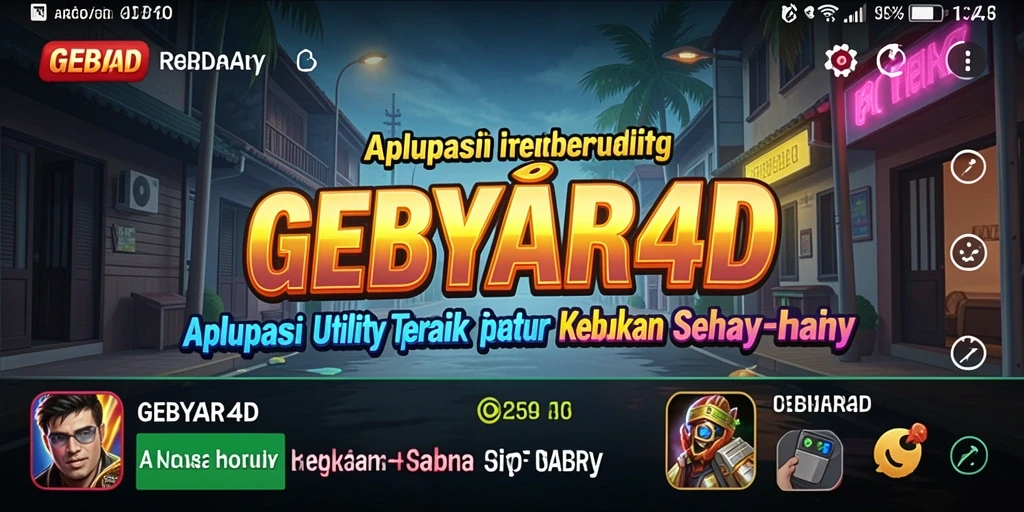 Tampilan utama <strong>GEBYAR4D</strong> dengan fitur Utility yang lengkap dan mudah digunakan.