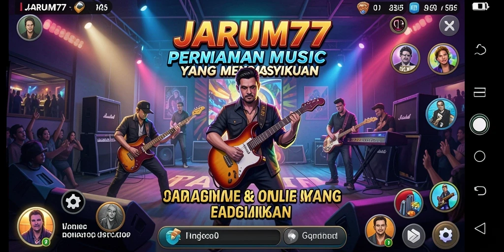 Gameplay seru JARUM77 dengan interaksi musik yang menyenangkan.