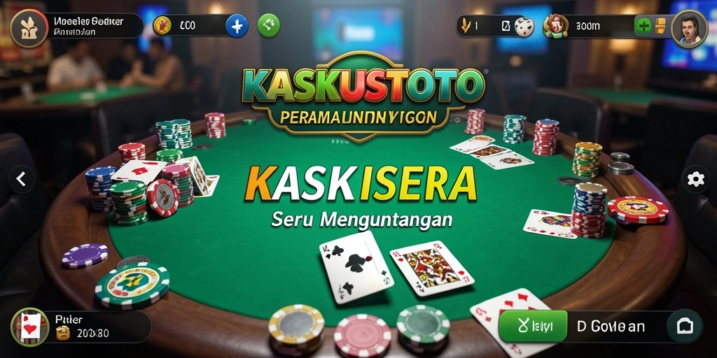 Screenshot gameplay KASKUSTOTO menampilkan suasana bermain Poker yang mendebarkan.