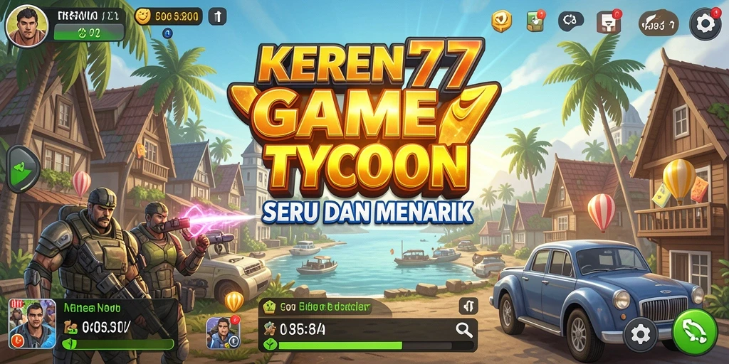 Tangkapan layar gameplay KEREN77 yang menampilkan manajemen bisnis yang seru.