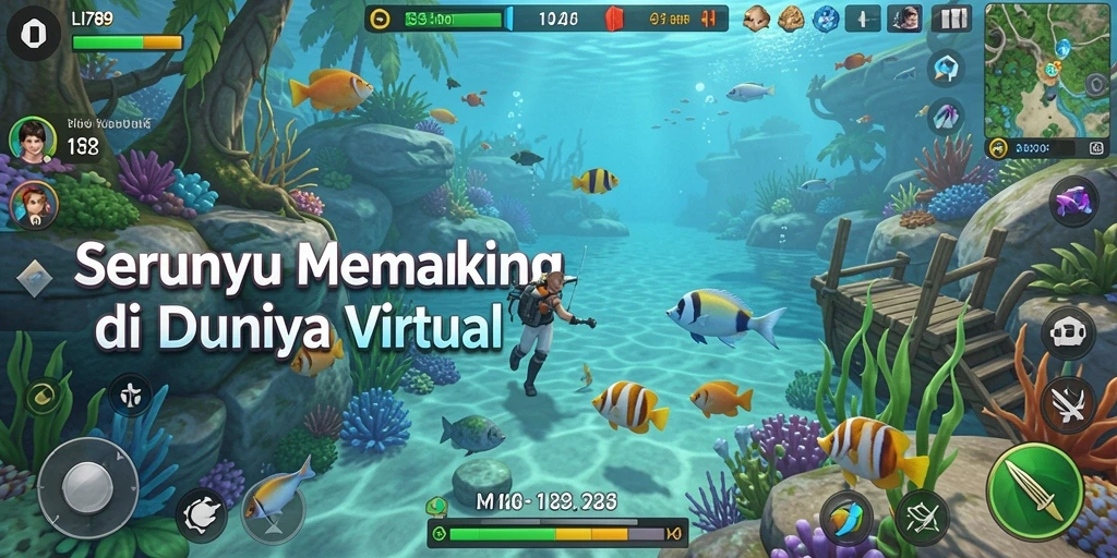 Tampilan gameplay LI789 yang menampilkan aksi memancing yang seru.