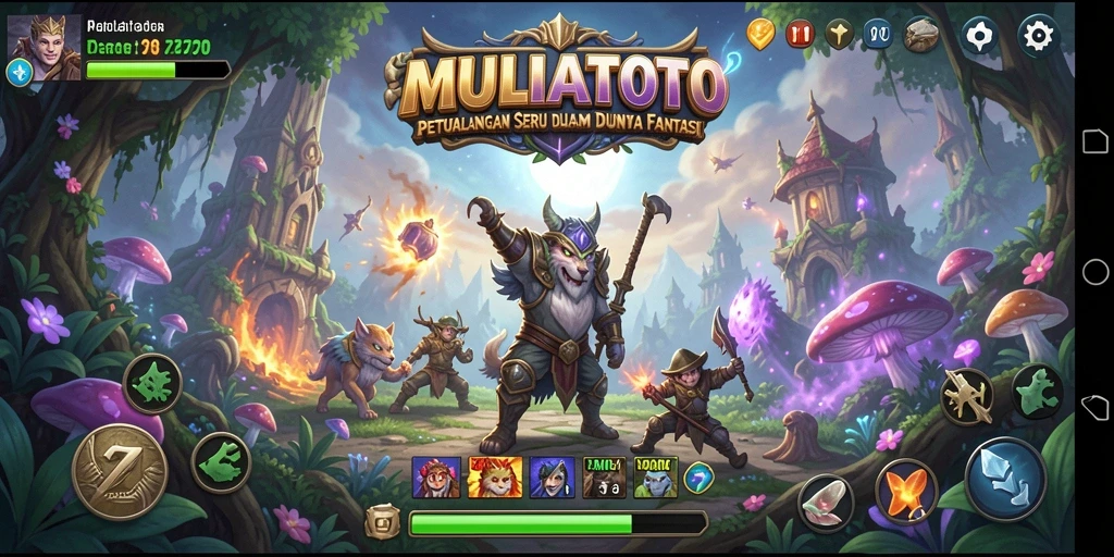 Tangkapan layar game MULIATOTO menampilkan aksi seru dalam petualangan.