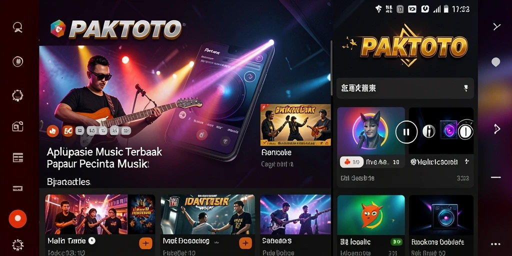 Screenshot gameplay PAKTOTO menunjukkan antarmuka yang ramah pengguna dan koleksi lagu beragam.