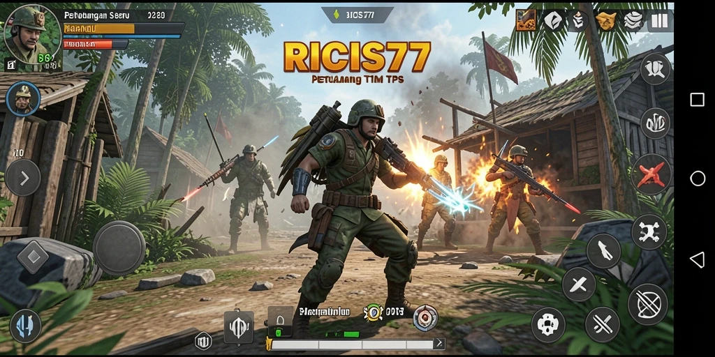 Tampilan gameplay intens di RICIS77 yang memukau.