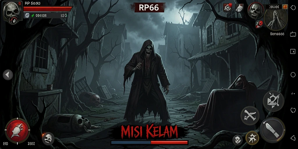 Gameplay RP66 yang menegangkan dalam suasana horor.