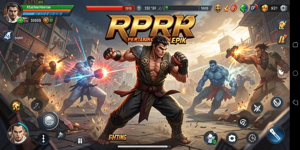 Screenshot menampilkan aksi bertarung mendebarkan dalam RPRR.