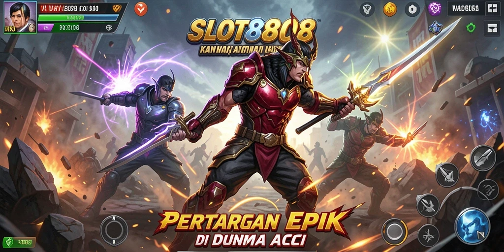 Tampilan gameplay menegangkan dari SLOT8808 yang penuh aksi.