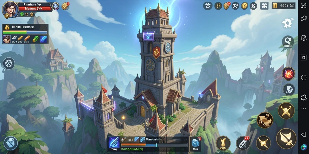 Gameplay menegangkan dalam V21 dengan strategi menara yang efektif.